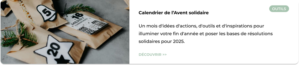 calendrier de l'avent solidaire
