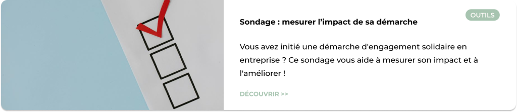 Sondage impact démarche d'engagement solidaire