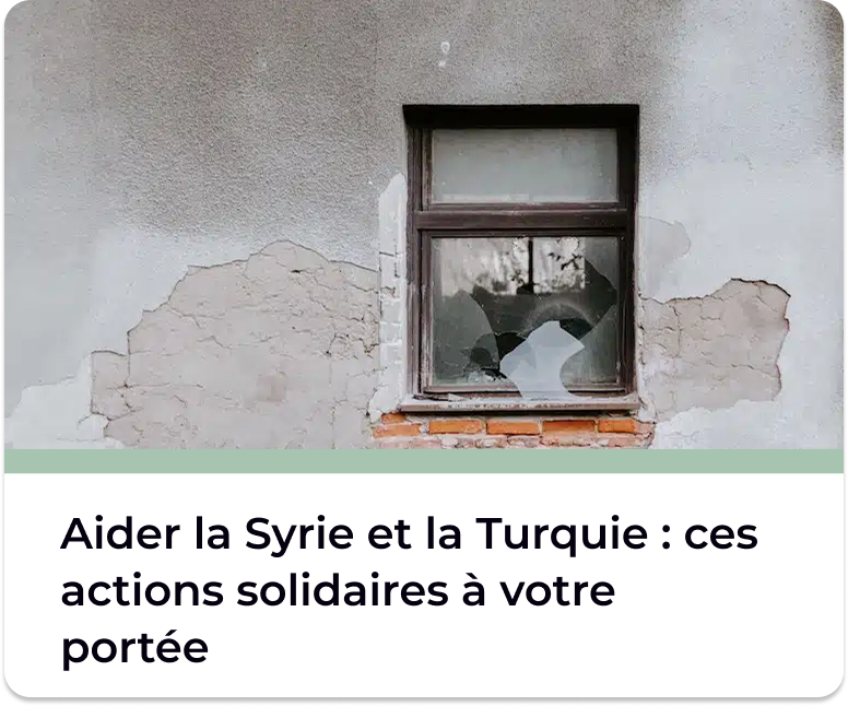 Aider la Syrie et la Turquie