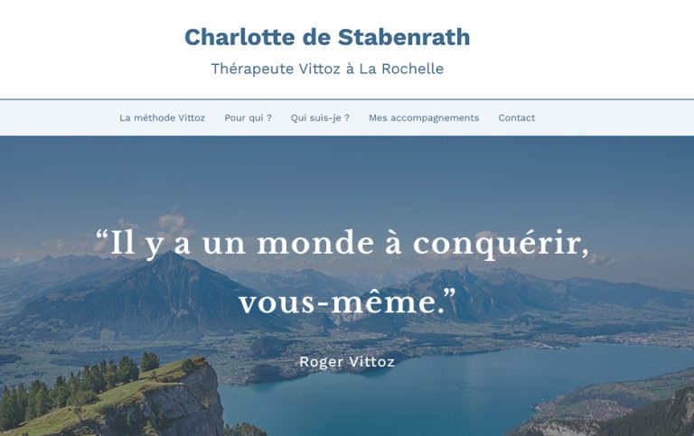 Site Internet thérapie Vittoz