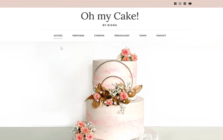 Cake design site vitrine