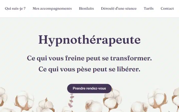 Hypnothérapeute site vitrine