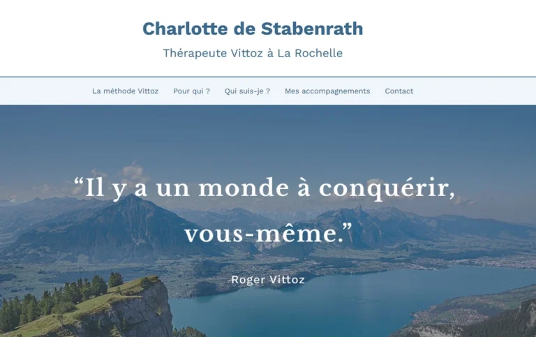 Thérapie Vittoz site vitrine